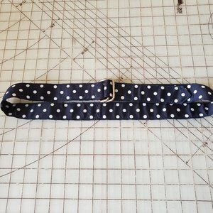 Barrons Hunter Navy Blue Polka Dot Belt